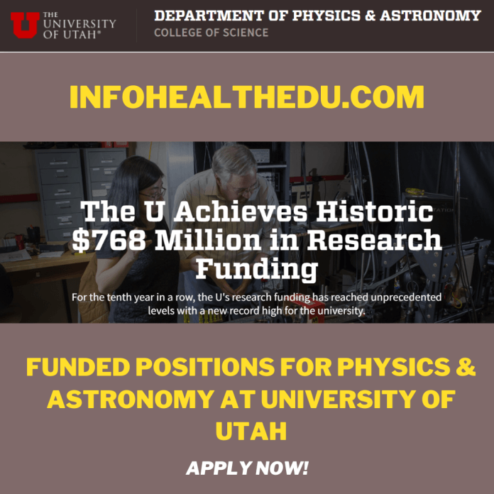 Apply PhD position in Physics at University of Utah